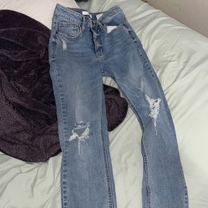 Skinny high rise jeans